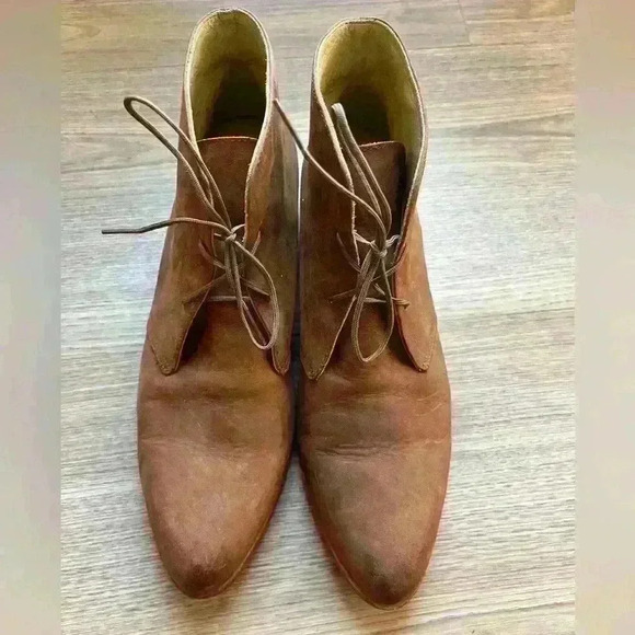 Nisolo Isa Brown Suede Lace Up Chukka Boots Size 10 - Picture 1 of 5